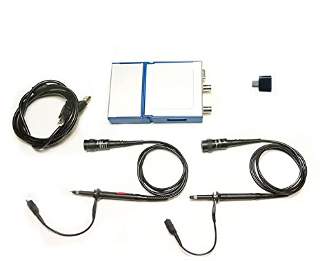 KOZWAY Osciloscopios 3 en 1 PC USB Osciloscopio Digital Virtual 2CH 20M Generador de señal de Ancho de Banda 50msA / S + 13MHz + 4ch Analizador lógico (Color : OSC482M, Size : 0)
