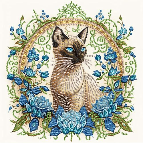 DCIDBEI 30x30CM Special Diamond Painting Tiere Katze, Teilbilder Diamant Malerei Anime 5D Stickerei Diamant Karikatur Kinder, Ideal Dekoration,Basteln, Malen & Handarbeiten Erwachsene