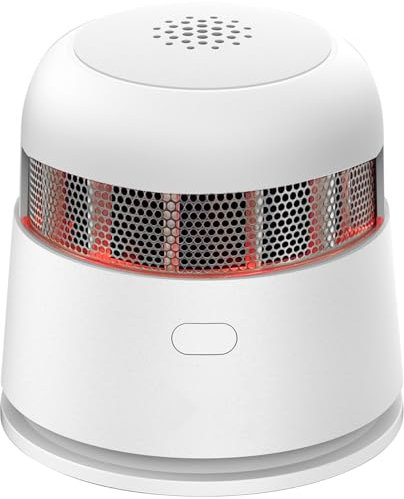 SECAIR Mini Rauchmelder 10 Jahre Batterie, Brandmelder,Feuermelder Entsprechend EN14604,Photoelektrischer Rauchwarnmelder mit Stummschaltungstaste,1er Set