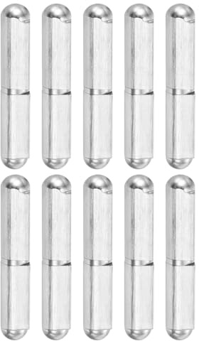 QUARKZMAN Schweißbare Fass Scharniere, 10 Stück Anschweißscharnier 60mm x 10mm 304 Edelstahl Türscharniere abnehmbare runde Scharniere Türbänder für Holztüren Metalltor, 15/64 Stift