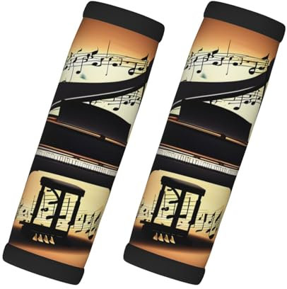 Gepäckgriff für Klavier, Violine und Musiknoten, Gepäckgriff, Handschuhe, für Knopfgriff, Gepäckkoffer und Reisekoffer