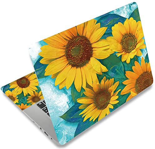 icolor Laptop Skin Sticker Decal 12 13 13.3 14 15 15.4 15.6 inch Personalized Universal Notebook Vinyl Skin Stickers Cover Art Decal Computer Protector (sunflower)