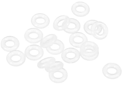 TOP-VIGOR 20Pcs Silicone O Rings, 7mm OD 3mm ID 2mm Width O Rings Sealing Gasket for Plumbing Washer Seal & Auto Quick Repair, White