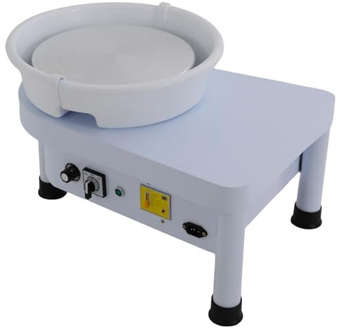 TanjcXliu Elektrische Töpferscheibe Pottery Wheel Keramikmaschine Porzellanformermaschine 250W, 20kg Ton, für Schule, Atelier, Heim
