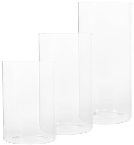 PRETYZOOM Teelichthalter Aus Glas Stumpenkerzenschirm Aus Glas Dekoratives Kerzenbecher-Set Für Zuhause