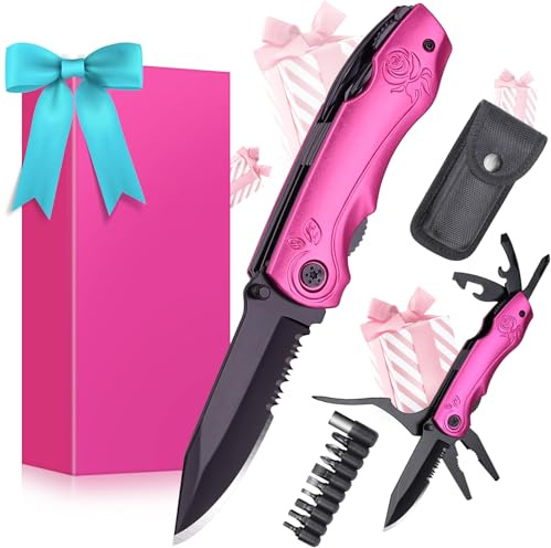 Geschenk für Frauen Mama Oma, Frauen Geschenke zum Muttertag, Multitool Messer Geburtstagsgeschenk Weihnachtsgeschenke für Mama Mutter, Taschenmesser Werkzeug für Freundin Ehefrau Schweste Muttertag