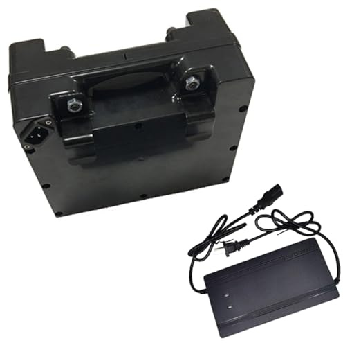 JHKJ Batería de Litio de 24V. Batería de Gran Capacidad de 24V para Silla de Ruedas eléctrica con Cargador y asa. Batería Recargable de 24V para Kits de Motor de 250W a 1600W,24v50ah