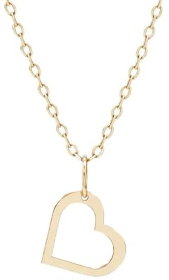 Pendentif cœur femme or jaune 18 carats – Design ajouré 18 x 15 mm – 0.43 gr Or 750/1000 - Symbole d’amour délicat et intemporel – Salia Gold Paris