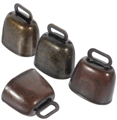 CIMAXIC 4stücke Kleine Rinderklingel Anhänger Laute Weidenklingel Für Landwirtschaft Hängende Dekoration Klingelglocke Schafglocke Ornament