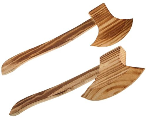 Homoyoyo 2pièces Lot de Haches Bois pour Halloween Accessoires De Costume Et Jouets Bois pour Garçon Fille