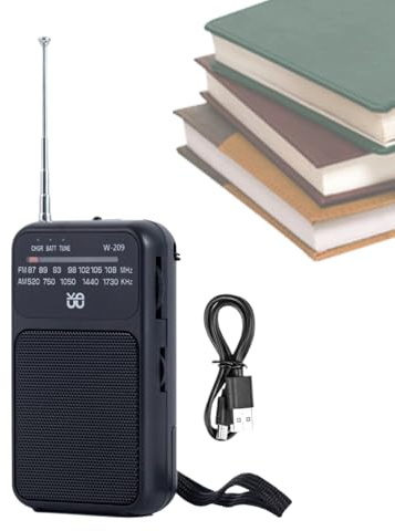 Radio Portátil De Supervivencia Recargable, 800mAh Multifunción Transistor De Bolsillo Compacto Con Excelente Recepción De Baterías, Equipo Multifunción