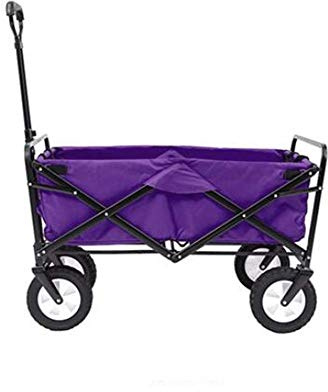 Foldable Outdoor Sports Cart Garden Transport Wagon Portable Camping Trolley Utility Cart for BBQ Shopping & Gardening - Heavy-Duty & Easy to Store