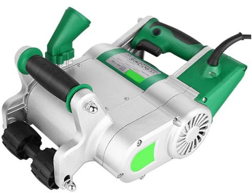 Electric Wall Chaser, Dust-Free Slotting Machine, Adjustable Width, High Speed for Brick, Ground, and Rebar Cutting
