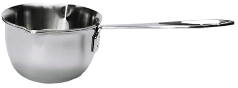 mophrati Nonstick Versatile Mini Simmer Pot Kitchen Candle Saucepan Dipping Cup Rust Proof Heating Measuring Pan for Home, 9.8CM