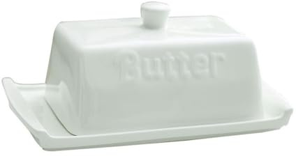 zhongqunli Burriera con coperchio, Piatto for burro in ceramica con coperchio Semplice organizer rettangolare for burroScatola for e pane coltello