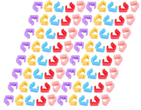 TOYANDONA 500pcs Colorful Plastic Balloon Clips Sealing Clamps Balloon Buckles for Party Decorations Wedding Birthday Supplies Accessories