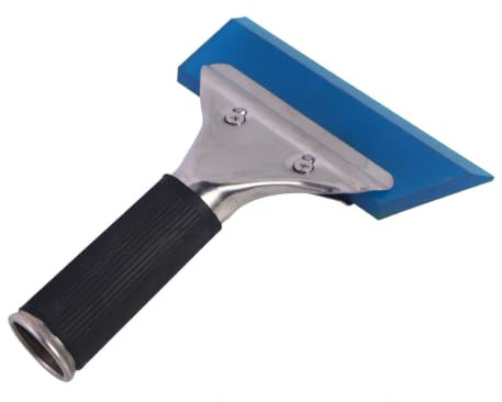 VILLCASE Tergivetro in Materiale Resistente e Acciaio Inox Blu, Raschia Ghiaccio e Neve senza Graffiare, per Vetri Auto e Specchi in Giornate di Pioggia