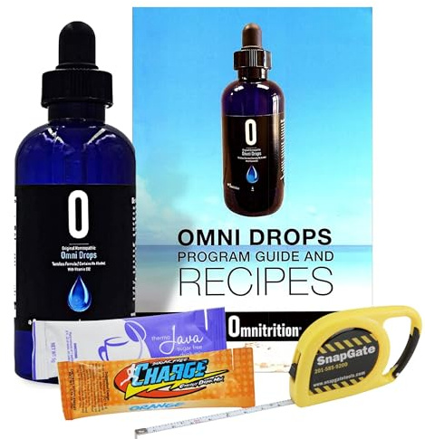 Omni Drop Program , Authentic Omnitrition - Basic Bundle Includes*** 4 oz Bottle Omni Drops with Vitamin B12 Program Guide, Samples and a Snapgate 10 Ft. Carabiner Tape Measure