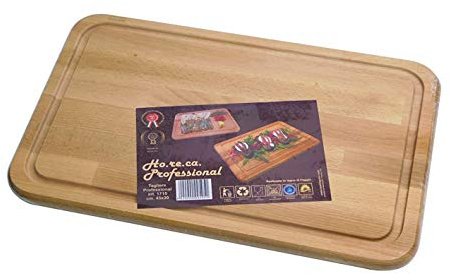 Planche à découper professionnelle réunion 45 x 30 cm en bois de hêtre