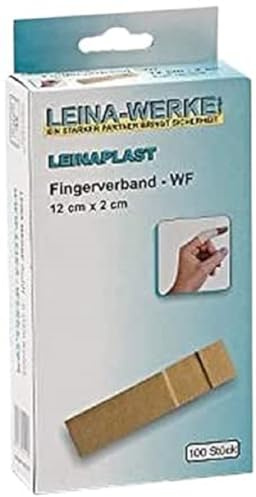 LEINAWERKE 72101 LEINAPLAST-Fingerverbände 12 cm x 3 cm, EL BLAU, 100 Stk. in Schachtel