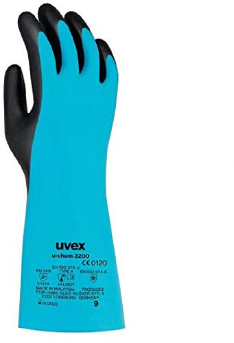 Uvex Gloves u-chem 3200 Unisex 9,Oil/Black