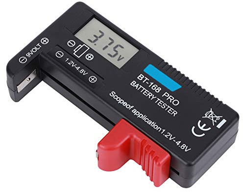 Dpofirs 1,2~4,8 V 9 V tragbarer digitaler Batterietester, universeller hochpräziser Batteriespannungstester für CR2032 6F22 9 V 10440 14500 AAA AA D ect.
