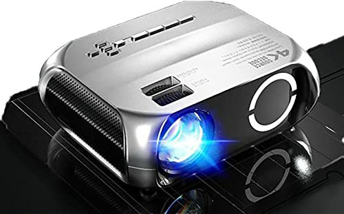 CYLZRCl Proiettore Full HD, Elaborazione Video 4K/HDR10, Proiettore 1920x 1080P Nativo Videoproiettore Smartphone Android 7.1 WiFi Cinema LED 3D Home Theater (Color : Wireless)