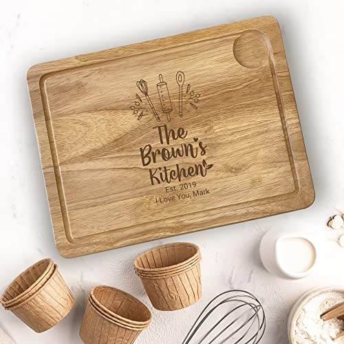 Personalised Engraved Wooden Chopping Board | Christmas Gift for Mum Nanny Dad Grandad | Meat Board | Mother's Day Father's Day Birthday