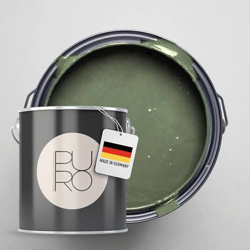 Livingwalls PURO Premium peinture murale c5004 - Peinture pour pièces d'habitation et bureaux avec un très haut pouvoir couvrant - couleur mate de haute qualité en vert - 1l