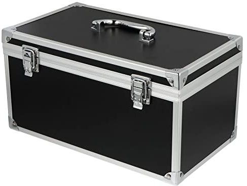 GANAZONO Aluminium Alloy Toolbox with Handle Portable Storage Case Foam Filled Shockproof Tool Case Tools Organizer Box