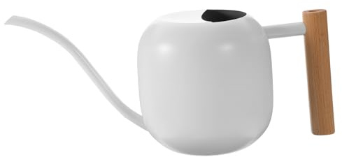 DOITOOL Regadera De Metal Acero Inoxidable 1200 Ml Mango De Madera Diseño Vintage para Jardinería Interior y Exterior