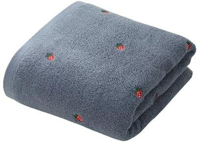 yuwqqoajv 2X atmungsaktives und bequemes Baumwoll Badetuch für Frauen. Hautfreundliches und weiches Damen Badetuch für Erwachsene, Dunkelgrau 140 * 70cm