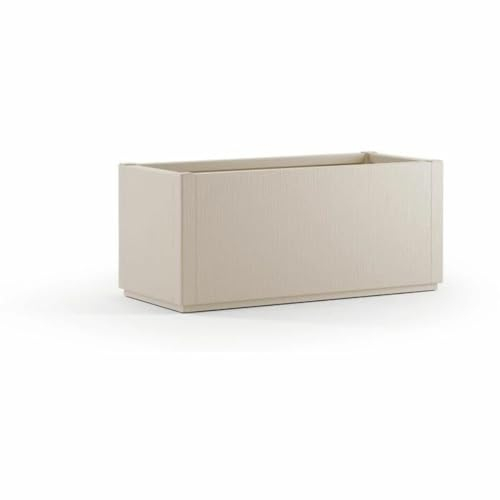 Fioriera rettangolare compolibile modulare vaso arredo casa giardino terrazzo in plastica gesso H35x80x36 cm