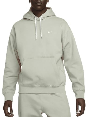 NIKE Solo Swoosh Men's Fleece Pullover Hoodie Fleece Hooded Sweatshirt Jade Green/White