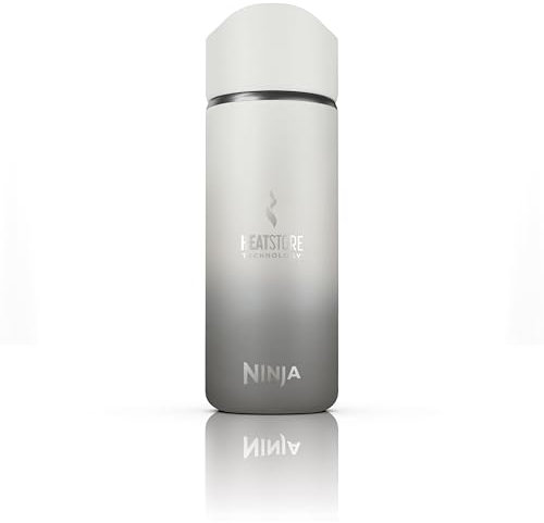 Ninja 400 ml Sip Perfect Hot Drinks Travel Flask, Made BPA-Free, Dishwasher Safe, Insulated Bottle, White, DW1603EUUKWH