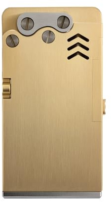 Klassisch Vintage Windgeschützt Soft-Flame Kupfer Kerosinfeuerzeug mit Einhand-Schnellzündung, nachfüllbar, Outdoor, Safety Lock,Schweizer Mechanik,Geschenk für Herren,Sammlerstück,Thorens Ejection