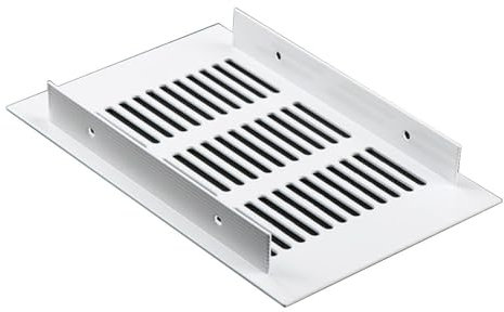 QQNQQ Rejilla de ventilación de Aluminio Blanco for zócalo de Cocina, Transpirable, con Rejilla Rectangular, disipación de Calor for armarios y alacenas.