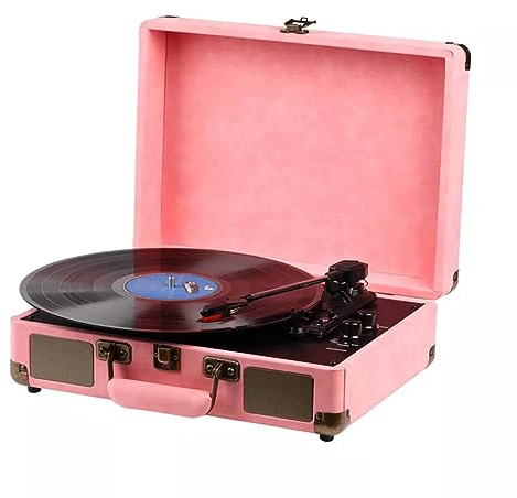 ZJFHEYUO Platine Vinyle Valise, Tourne-Disque Vinyle Vintage, Enceinte Portable, Compatible avec phonographe LP 33/45/78 TR/Min, Platine Vinyle de Taille Standard, Gramophone vin
