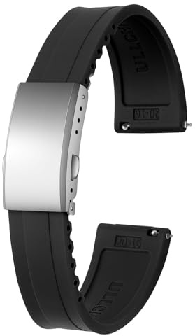 ULLCHRO Uhrenarmband 20 mm Weiches Armband für Uhr Kautschuk Ersatzarmband Smartwatch 22mm Herren Silikon Uhrenband