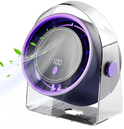 Table Fan – Sleek Leafless Desktop Air Ventilator With 90° Tilt | Space-Saving Hangable Fan | USB Desk Fans | Air Circulator Fans Ideal For, Bedroom, And Quiet Portable Cooling