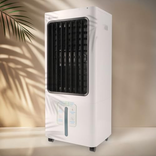 M mimotec - Climatizador Evaporativo Portátil Airmax 4800 m³/h Blanco, enfriador de Aire 30L Control Remoto, Silencioso, 100W, Bajo Consumo, ideal para Hogar, Oficina y Exteriores Cubiertos