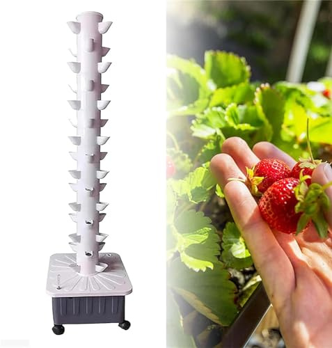 Torre idroponica, Torre idroponica a 45 Fori, Sistema di Coltivazione acquaponica, Sistema di Coltivazione idroponica da Giardino, Torre Verticale, per Erbe aromatiche, Frutta e Verdura con