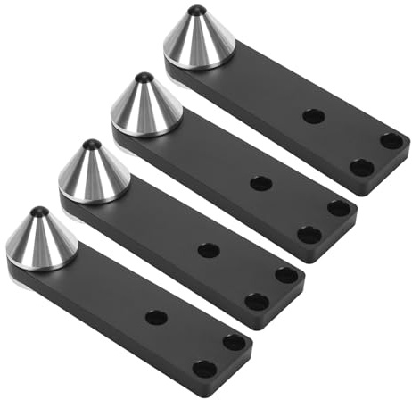 Yechiry 4st Stående Högtalare Spik Fötter, Stötsäker Justerbar Aluminiumlegering Subwoofer Högtalare Isoleringsfötter, Icke -slip Stativ Bas med Fixeringsskruvar för Subwooferförstärkare