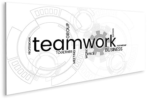islandburner Leinwandbild Banner Wörter Förderung Geschäfts Teamwork Zusammenarbeit Erfolg Zusam - Leinwand 120x40cm - Panorama