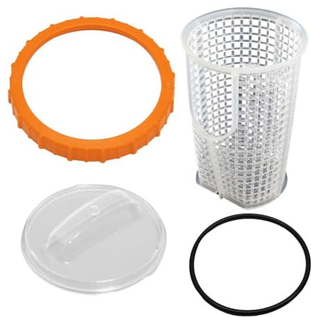 Kit de pompe à filtre de sable Whychstore, pièces de rechange pour modèles Bestway 58486 58497 58499, comprend un couvercle, un panier, une écrou et un joint d'étanchéité