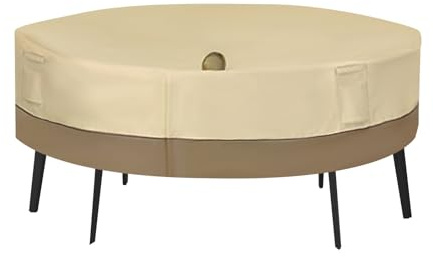 Housse de protection ronde pour meubles de jardin, diamètre 240 x 60 cm, polyester argenté imperméable, protection UV pour table et chaises, housse de protection pour meubles de jardin avec sac de