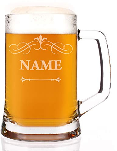 Herz & Heim® Gradliniger Bierseidel mit Namensgravur