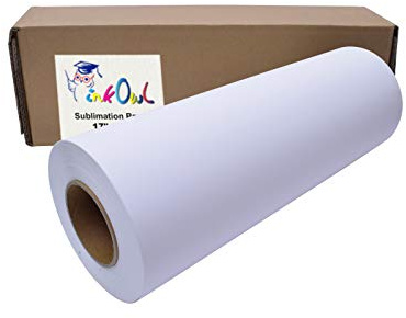 InkOwl Sublimation Paper Roll 17 Inches x 328 Feet, 3 Core, 105gsm