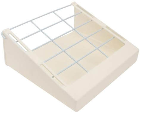 POPETPOP Rabbit Hay Feeder Rack with Built-in Holder 8.78X8.07X3.54 Inch Small Animal Feeding Rack Suitable for Rabbits Guinea Pigs Chinchillas Hay Dispenser Cage Accessory