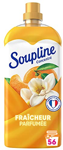 SOUPLINE - Concentré Vanille & Mandarine - Bouteille en Plastique 100 % Recyclé - Bidon 1,2 Litre